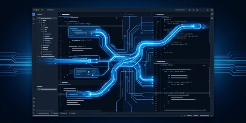 JetBrains Air agentic development environment showing multiple AI agents working in parallel with the ACP protocol