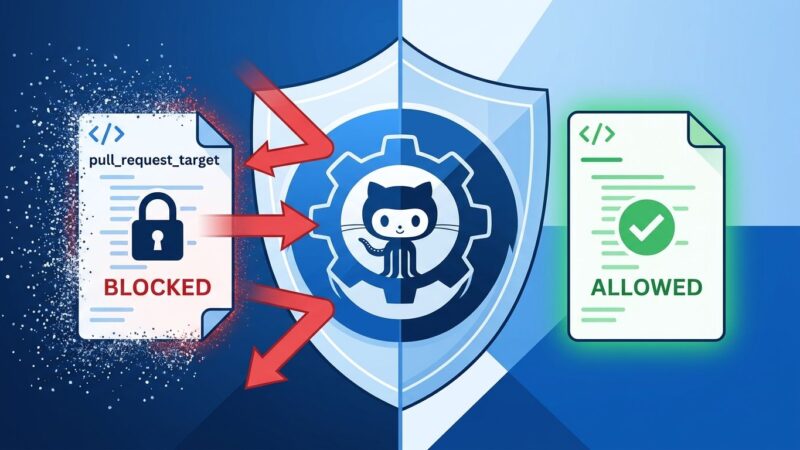 GitHub Actions workflow execution protections blocking pull_request_target events with shield security layer