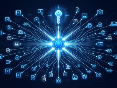 Glowing API hub connecting 50+ AI video and image generation models with a single key, representing the Higgsfield API
