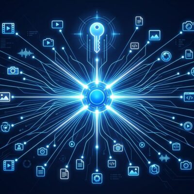 Glowing API hub connecting 50+ AI video and image generation models with a single key, representing the Higgsfield API