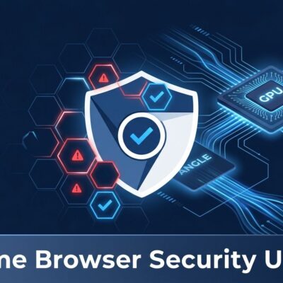 Chrome 154 security update showing GPU pipeline vulnerabilities in ANGLE, WebGL, and V8