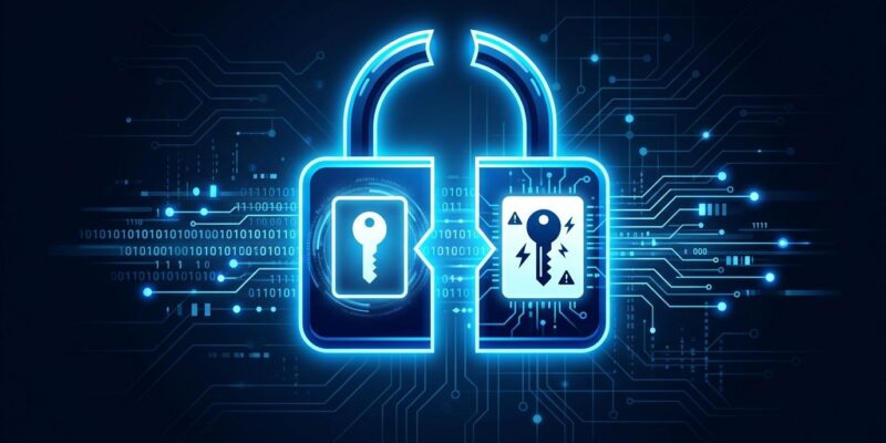 Split padlock showing AI agent executing a different action than the one approved by a human — illustrating the Loopjacking vulnerability