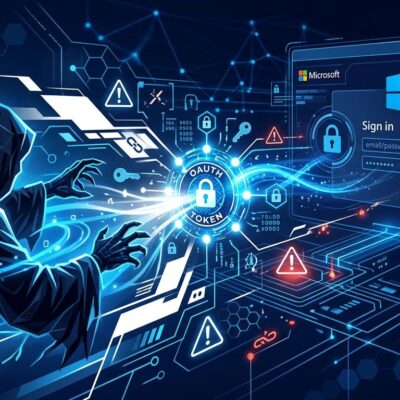 EvilTokens AI-powered phishing service seized by Microsoft - OAuth device code attack visualization