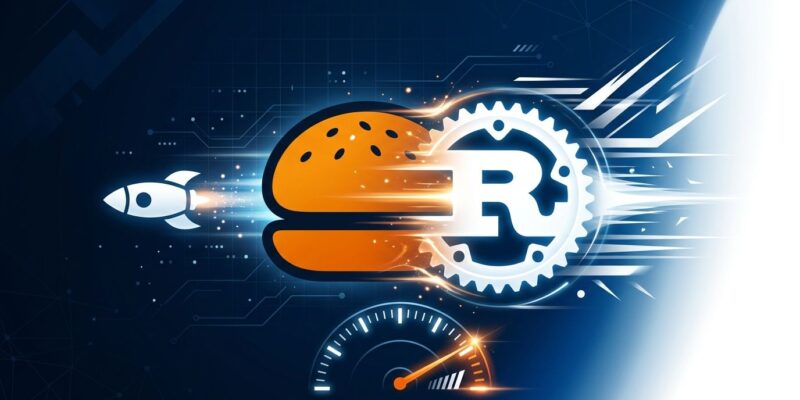 Bun 1.4 JavaScript runtime Rust rewrite illustration showing performance and speed