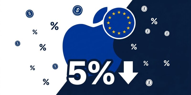 Apple EU App Store fee overhaul showing 5% Core Technology Commission effective October 1 2026