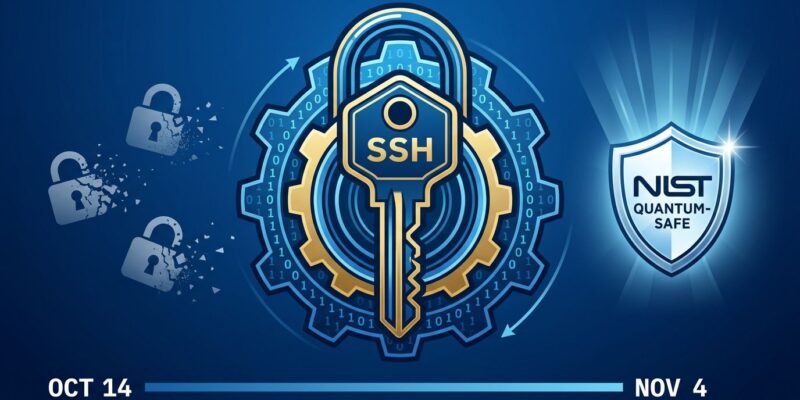 SSH key security diagram showing key size requirements and deadline dates for GitHub SSH changes