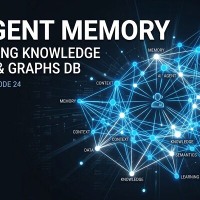 Knowledge graph nodes with glowing blue and white edges representing AI agent memory persistence without a cloud API key
