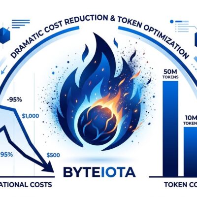 Ember-1 model from Fireworks AI showing reasoning token cost reduction with downward cost graph and token count indicators