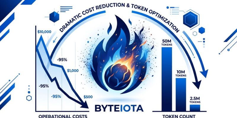 Ember-1 model from Fireworks AI showing reasoning token cost reduction with downward cost graph and token count indicators