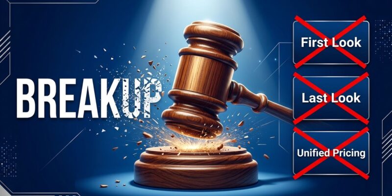 Gavel striking down on Google ad tech breakup ruling - three auction rules prohibited