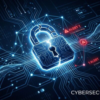 Broken padlock with MCP protocol network nodes representing LiteLLM CVE-2026-59822 authentication bypass vulnerability
