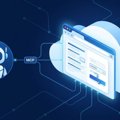 AI agent connected to a cloud browser via the Playwright Workspaces MCP server endpoint on Azure