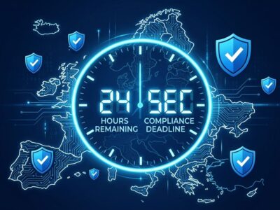 EU Cyber Resilience Act vulnerability reporting deadline clock and EU map