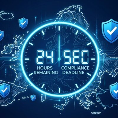 EU Cyber Resilience Act vulnerability reporting deadline clock and EU map
