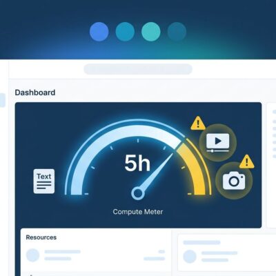 Gemini Notebook compute-based usage limits dashboard showing 5-hour reset meter and plan tiers