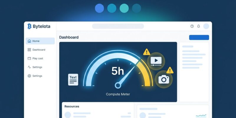 Gemini Notebook compute-based usage limits dashboard showing 5-hour reset meter and plan tiers