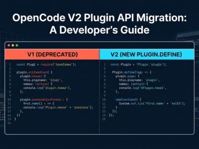 OpenCode V2 plugin API migration — V1 vs V2 code comparison