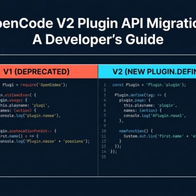 OpenCode V2 plugin API migration — V1 vs V2 code comparison