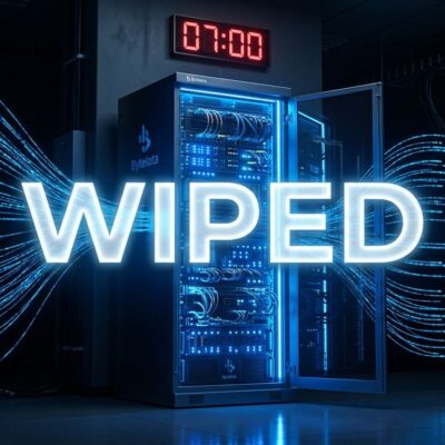 JadePuffer AI ransomware wiped over 100 Azure storage accounts in 7 minutes — Azure data center with deletion warning