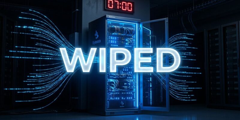 JadePuffer AI ransomware wiped over 100 Azure storage accounts in 7 minutes — Azure data center with deletion warning