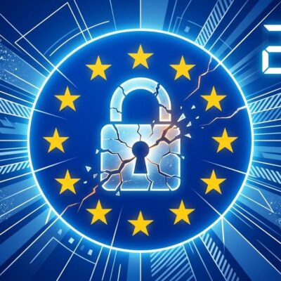 EU Cyber Resilience Act compliance deadline illustration with EU flag, digital padlock, and 24-hour warning timer