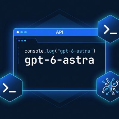 GPT-6 Astra API terminal interface with blue glowing MCP tools