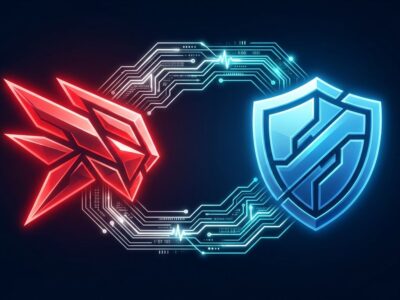 CrowdStrike SafeMind agentic cybersecurity AI showing Red Tempest offensive model and Blue Solano defensive model in a closed loop