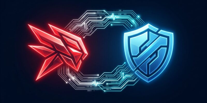 CrowdStrike SafeMind agentic cybersecurity AI showing Red Tempest offensive model and Blue Solano defensive model in a closed loop