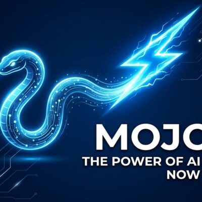 Mojo 1.0 programming language stable release - Python snake transforming into lightning bolt
