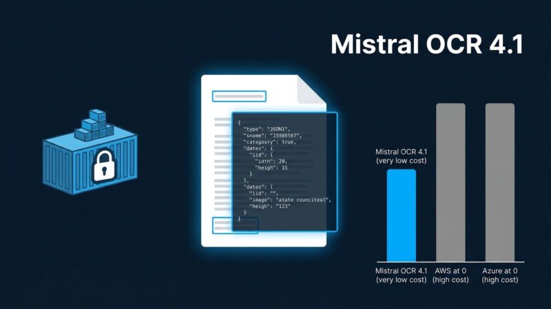 Mistral OCR 4.1 document parsing with bounding boxes, Docker self-hosting, and cost comparison vs AWS Textract and Azure