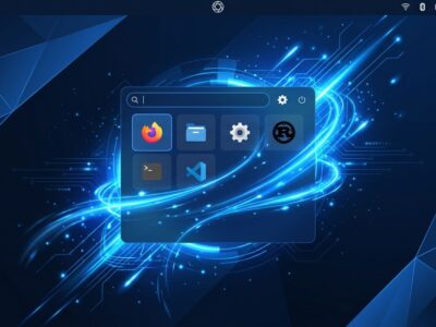 COSMIC Desktop 1.10 with GPU-accelerated wGPU Launcher rendering