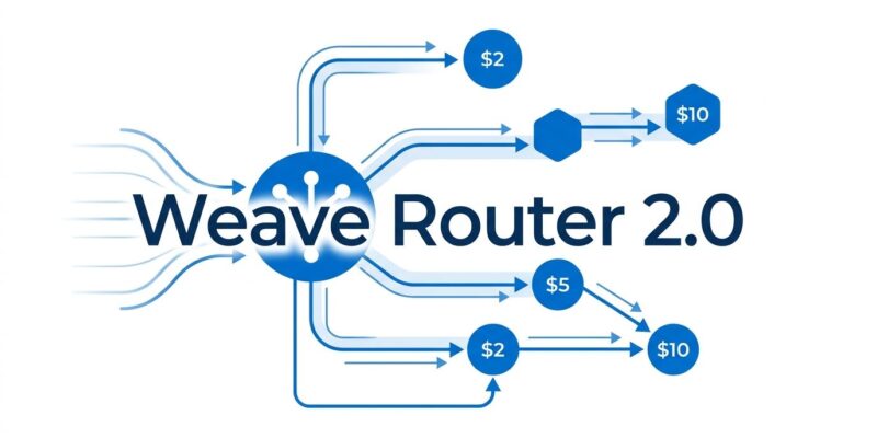 Weave Router 2.0 intelligent AI model routing diagram showing cost optimization paths between frontier and cheaper models