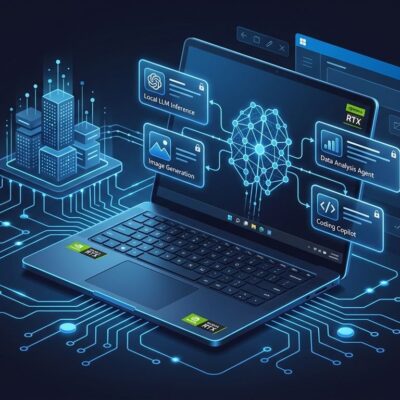 Microsoft Surface Laptop Ultra with NVIDIA RTX Spark running local AI models