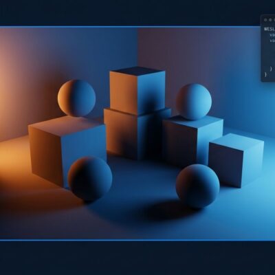 Bevy 0.20 featured image showing path-traced 3D scene with ray tracing light bounces and WESL shader code snippet