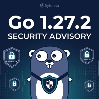 Go gopher with security shield icons representing CVE patches in Go 1.27.2