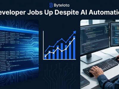 Developer job postings rise despite AI automation - split market visualization