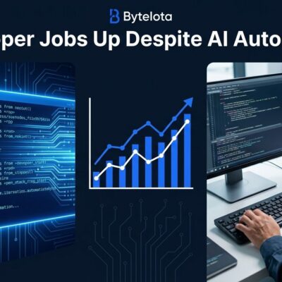 Developer job postings rise despite AI automation - split market visualization