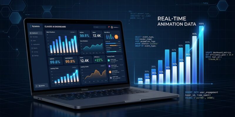 Claude Dashboards and Motion beta features showing live data charts and animated explainers