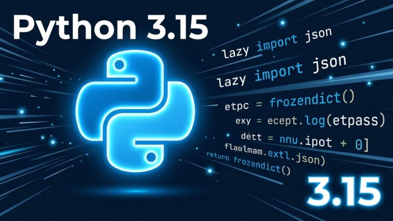 Python 3.15 release showing lazy imports and JIT compiler improvements