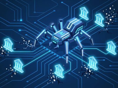 AI agentic pentesting framework ARTEX used in South Korean bank breaches — circuit board with robotic AI agent and glowing bank icons