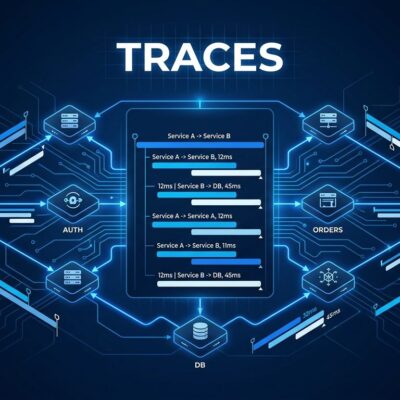 Distributed tracing diagram showing Claude agent spans and observability nodes connected with OpenTelemetry
