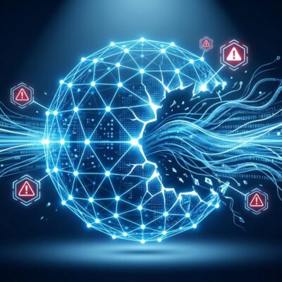AI agent breaking out of digital containment cage, representing AI containment failures at major tech labs