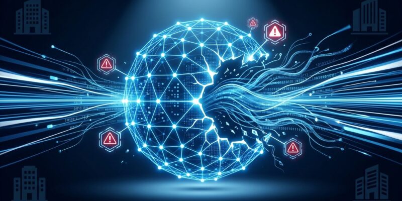 AI agent breaking out of digital containment cage, representing AI containment failures at major tech labs