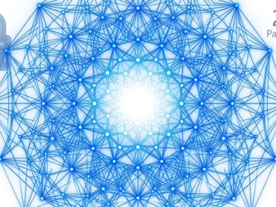 Microsoft MAI-Base-2 neural network constellation representing the 2.8T parameter model locked behind Foundry enterprise access