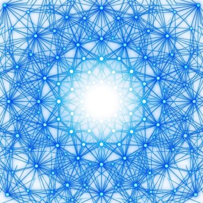 Microsoft MAI-Base-2 neural network constellation representing the 2.8T parameter model locked behind Foundry enterprise access