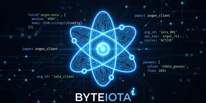 Gemini 4 Argon API developer guide - glowing atom symbol with circuit traces