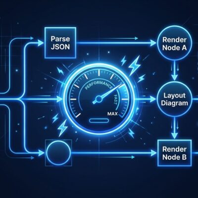 Pele: a fast, zero-dependency Mermaid diagram renderer with glowing blue flowchart nodes