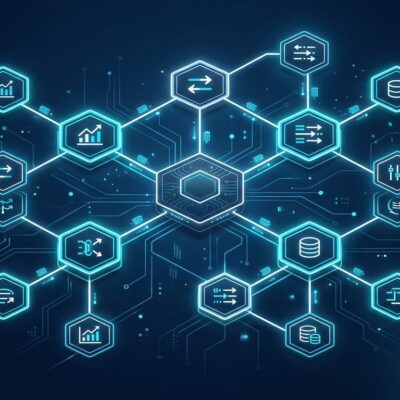 Helidon 27 microservices hexagonal architecture nodes on deep blue background representing Java framework migration