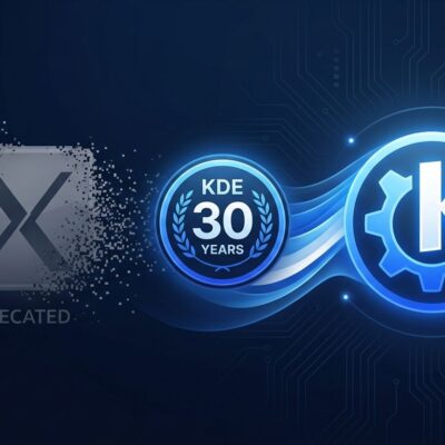 KDE Plasma 6.8 removes X11 session support, showing transition from X11 to Wayland with KDE 30th anniversary branding