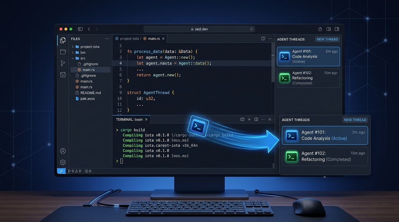 Zed 1.24: Drag Your Terminal Into the AI Agent Panel